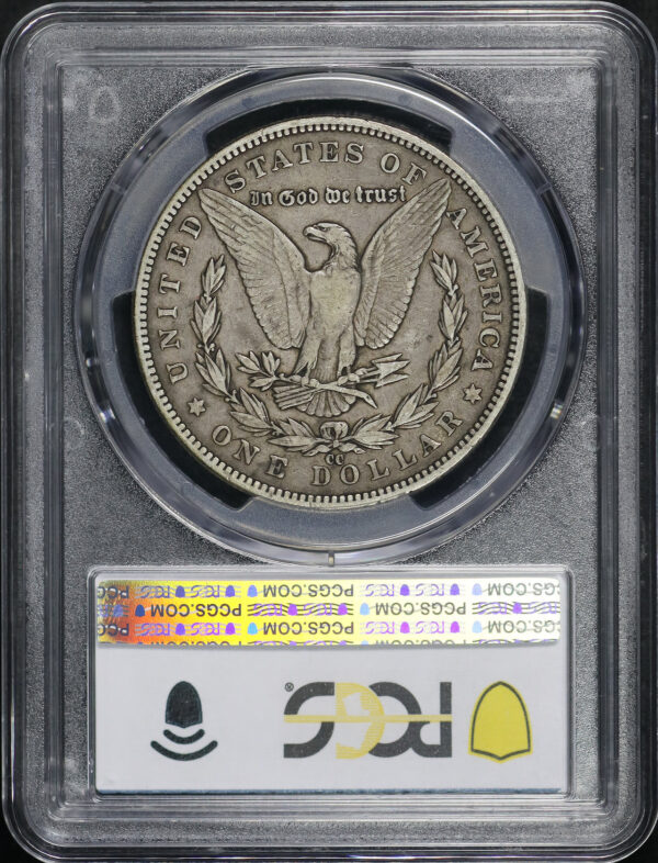 Reverse of this 1890-CC Morgan Dollar PCGS VF-35