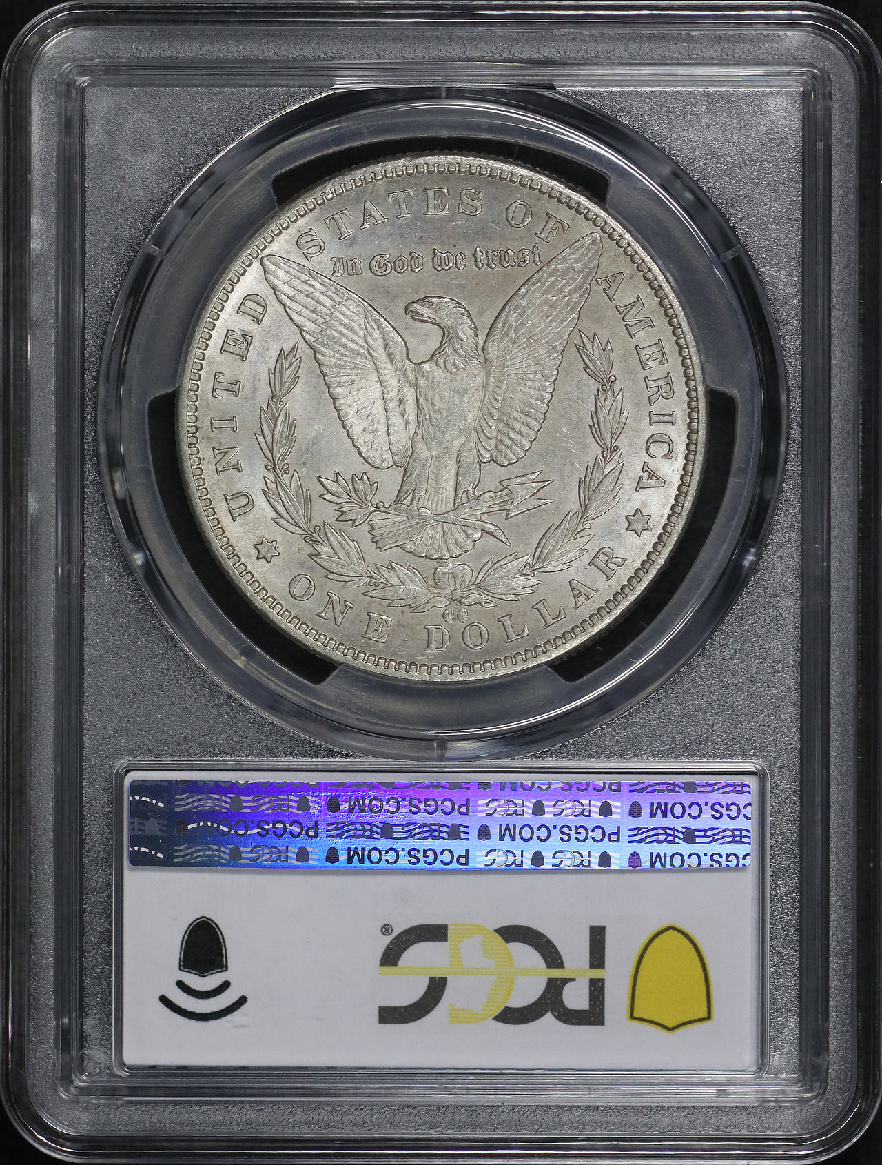 Reverse of this 1890-CC Morgan Dollar PCGS MS-61