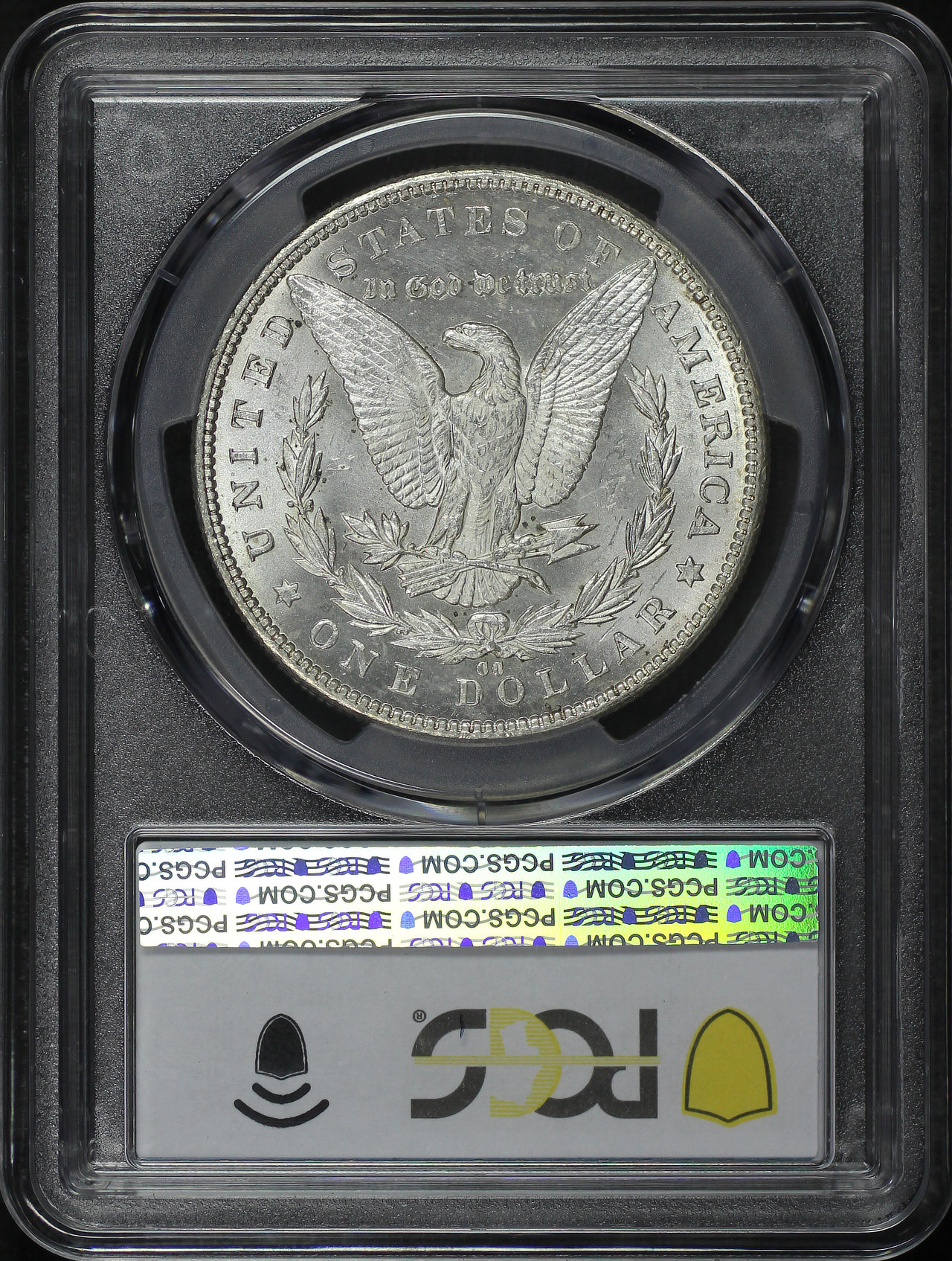 Reverse of this 1890-CC Morgan Dollar PCGS MS-62