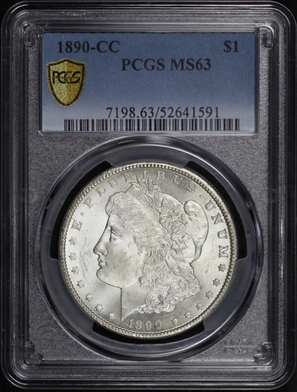 Obverse of this 1890-CC Morgan Dollar PCGS MS-63