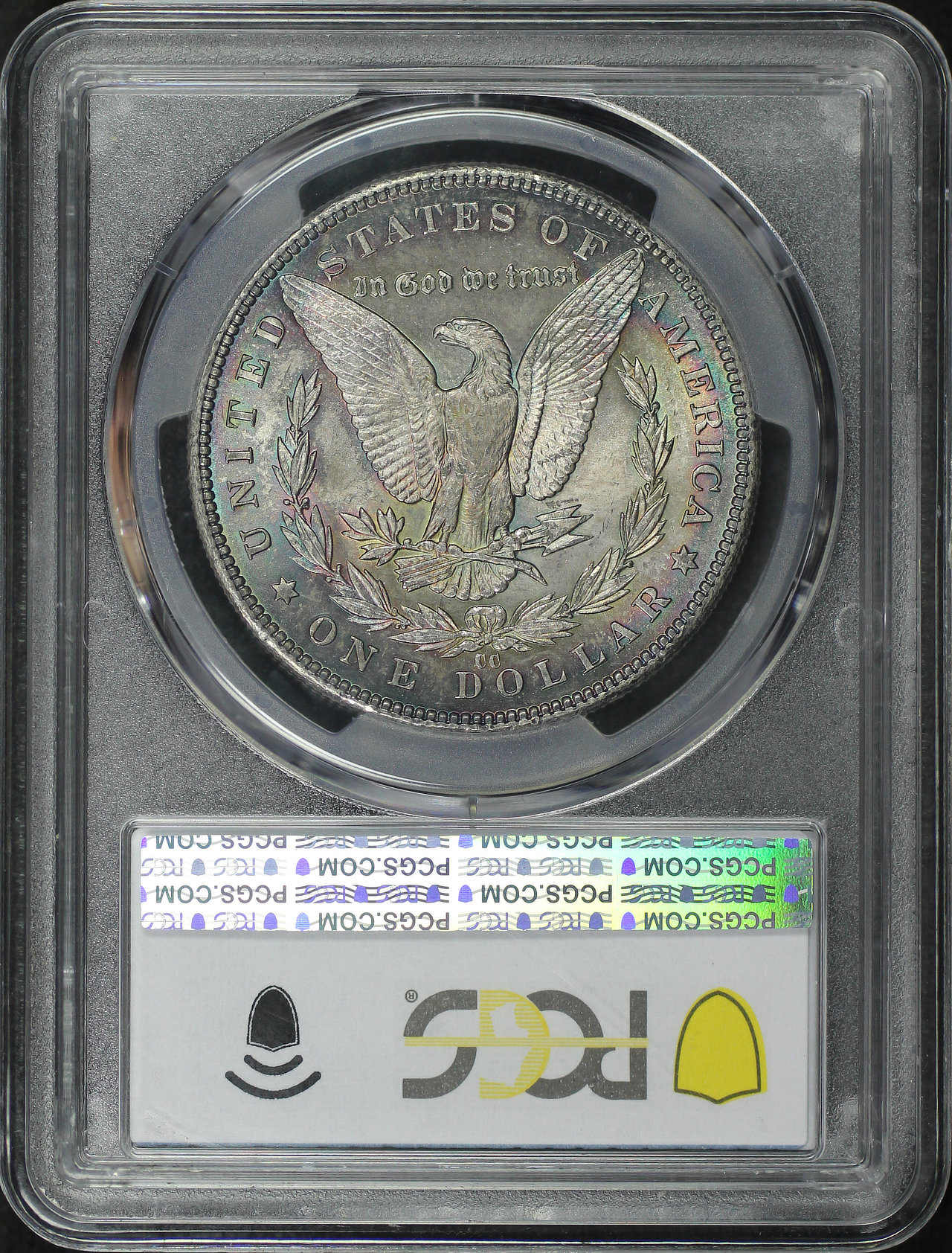 Reverse of this 1890-CC Morgan Dollar PCGS MS-65