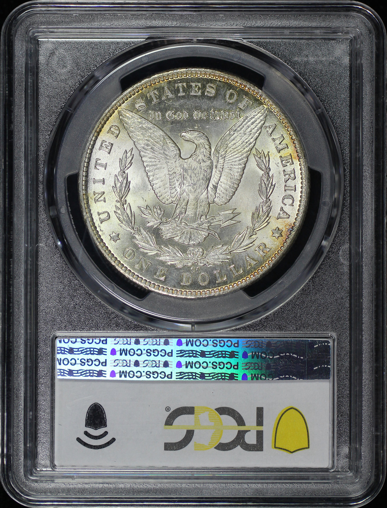 Reverse of this 1890-CC Morgan Dollar PCGS MS-61