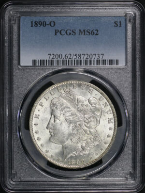 Obverse of this 1890-O Morgan Dollar PCGS MS-62