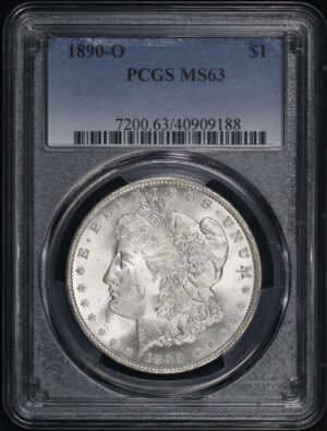Obverse of this 1890-O Morgan Dollar PCGS MS-63