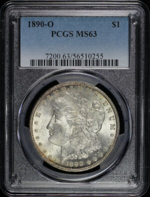 Obverse of this 1890-O Morgan Dollar PCGS MS-63
