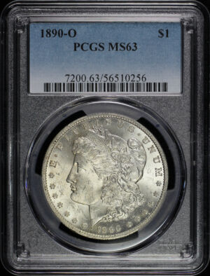 Obverse of this 1890-O Morgan Dollar PCGS MS-63