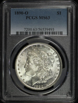 Obverse of this 1890-O Morgan Dollar PCGS MS-63