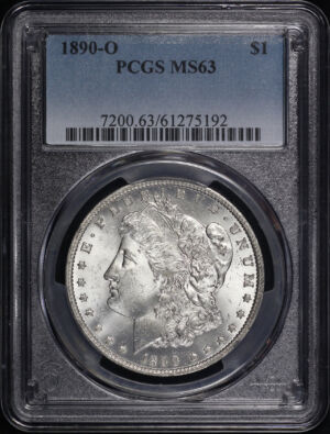 Obverse of this 1890-O Morgan Dollar PCGS MS-63