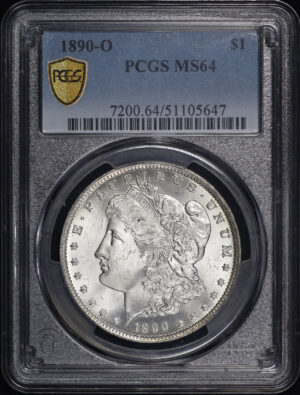 Obverse of this 1890-O Morgan Dollar PCGS MS-64