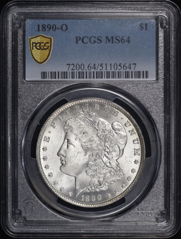 Obverse of this 1890-O Morgan Dollar PCGS MS-64