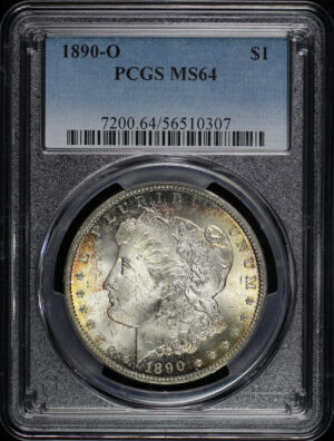 Obverse of this 1890-O Morgan Dollar PCGS MS-64