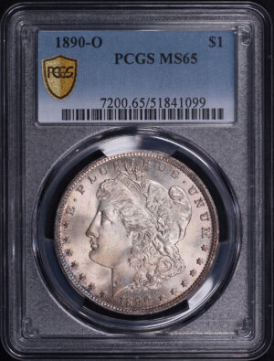 Obverse of this 1890-O Morgan Dollar PCGS MS-65