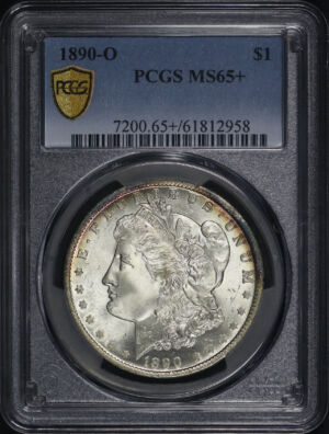 Obverse of this 1890-O Morgan Dollar PCGS MS-65+