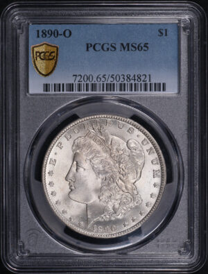 Obverse of this 1890-O Morgan Dollar PCGS MS-65
