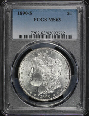 Obverse of this 1890-S Morgan Dollar PCGS MS-63