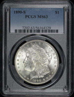 Obverse of this 1890-S Morgan Dollar PCGS MS-63