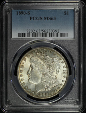 Obverse of this 1890-S Morgan Dollar PCGS MS-63