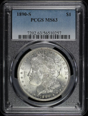 Obverse of this 1890-S Morgan Dollar PCGS MS-63