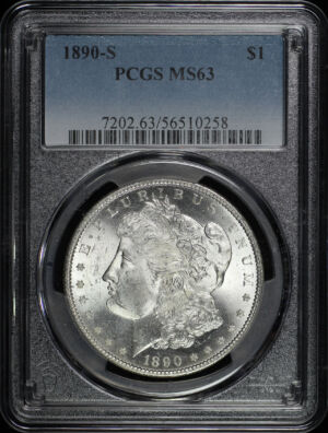 Obverse of this 1890-S Morgan Dollar PCGS MS-63