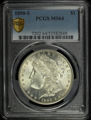Obverse of this 1890-S Morgan Dollar PCGS MS-64