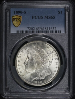 Obverse of this 1890-S Morgan Dollar PCGS MS-65