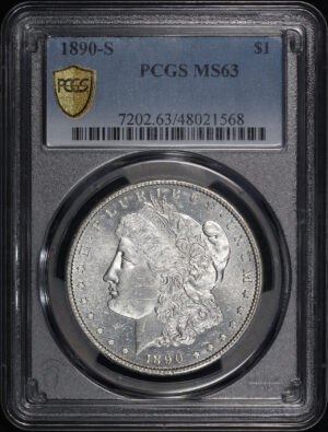 Obverse of this 1890-S Morgan Dollar PCGS MS-63