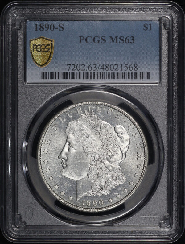 Obverse of this 1890-S Morgan Dollar PCGS MS-63