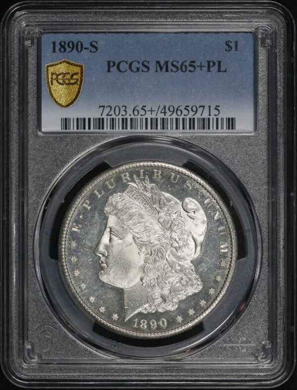Obverse of this 1890-S Morgan Dollar PCGS MS-65+ PL