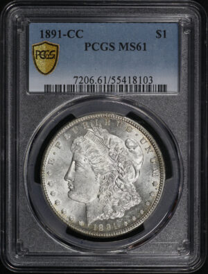 Obverse of this 1891-CC Morgan Dollar PCGS MS-61