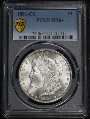 Obverse of this 1891-CC Morgan Dollar PCGS MS-64