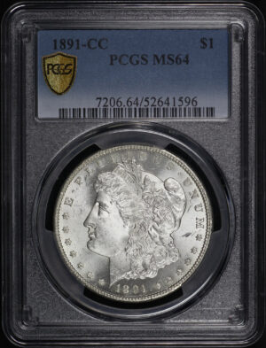 Obverse of this 1891-CC Morgan Dollar PCGS MS-64