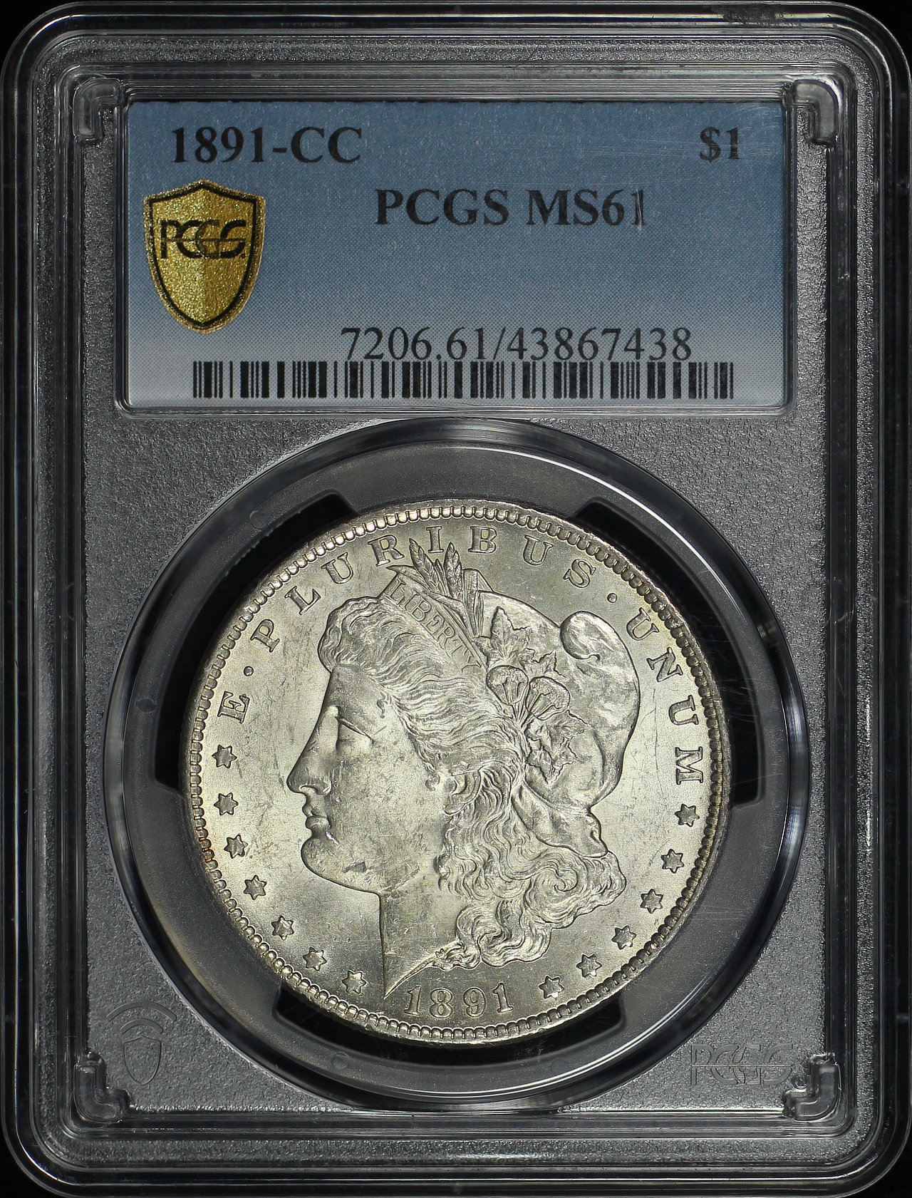 Obverse of this 1891-CC Morgan Dollar PCGS MS-61