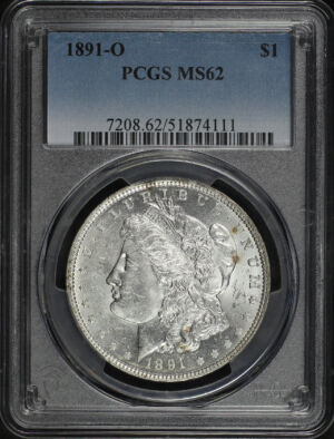 Obverse of this 1891-O Morgan Dollar PCGS MS-62
