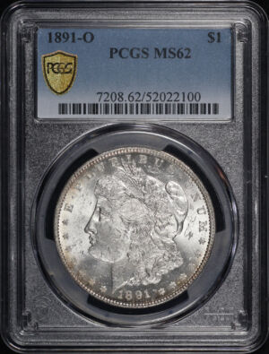 Obverse of this 1891-O Morgan Dollar PCGS MS-62