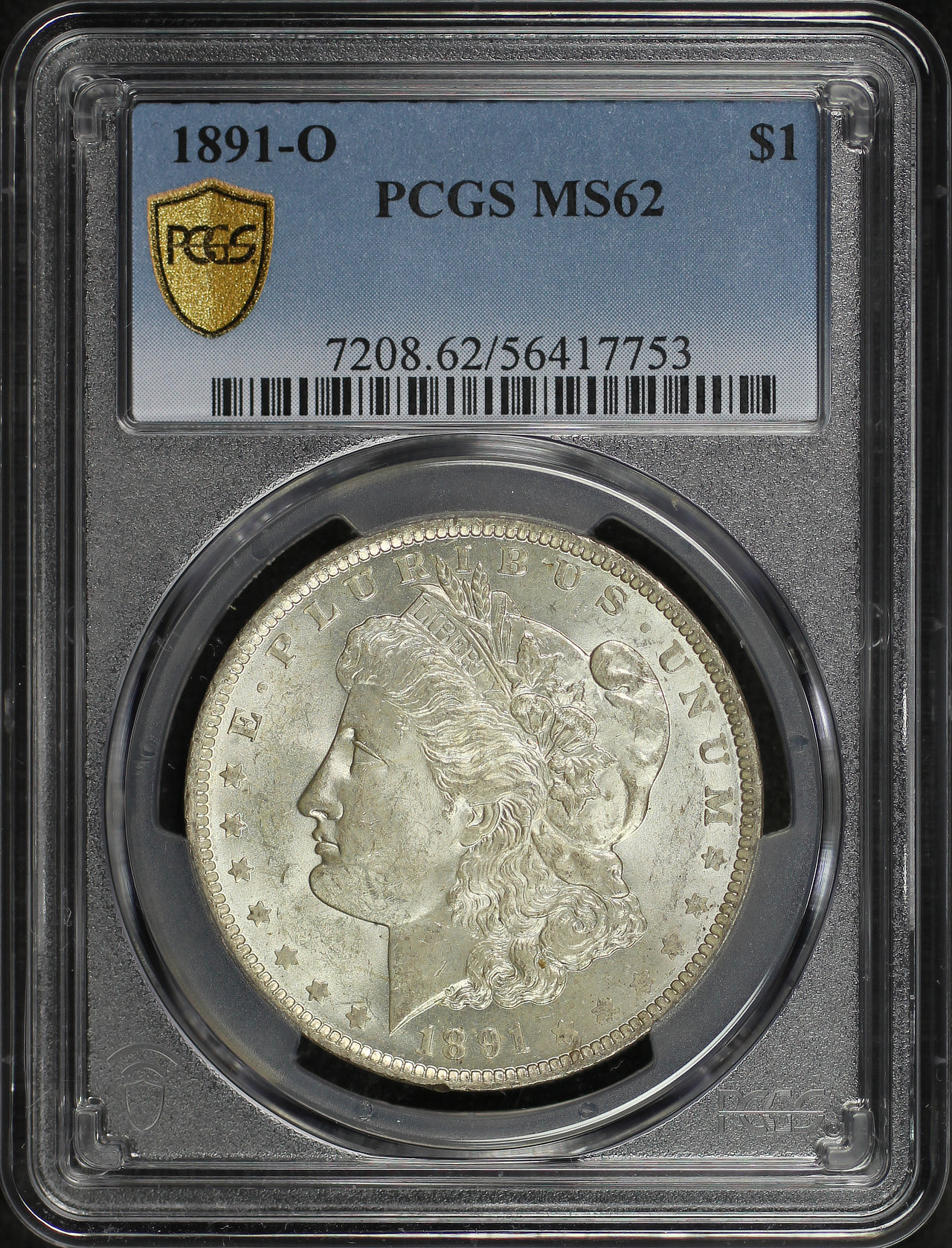 Obverse of this 1891-O Morgan Dollar PCGS MS-62