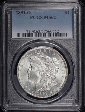 Obverse of this 1891-O Morgan Dollar PCGS MS-62