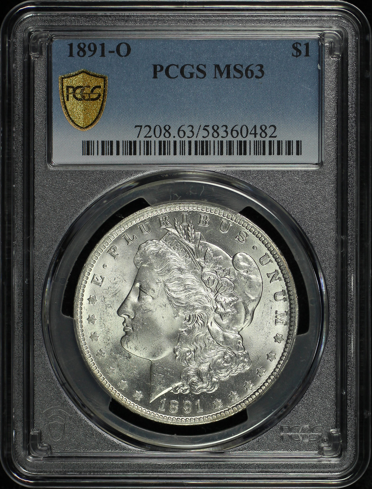 Obverse of this 1891-O Morgan Dollar PCGS MS-63
