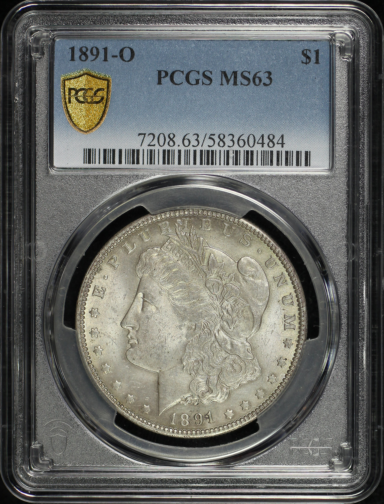 Obverse of this 1891-O Morgan Dollar PCGS MS-63