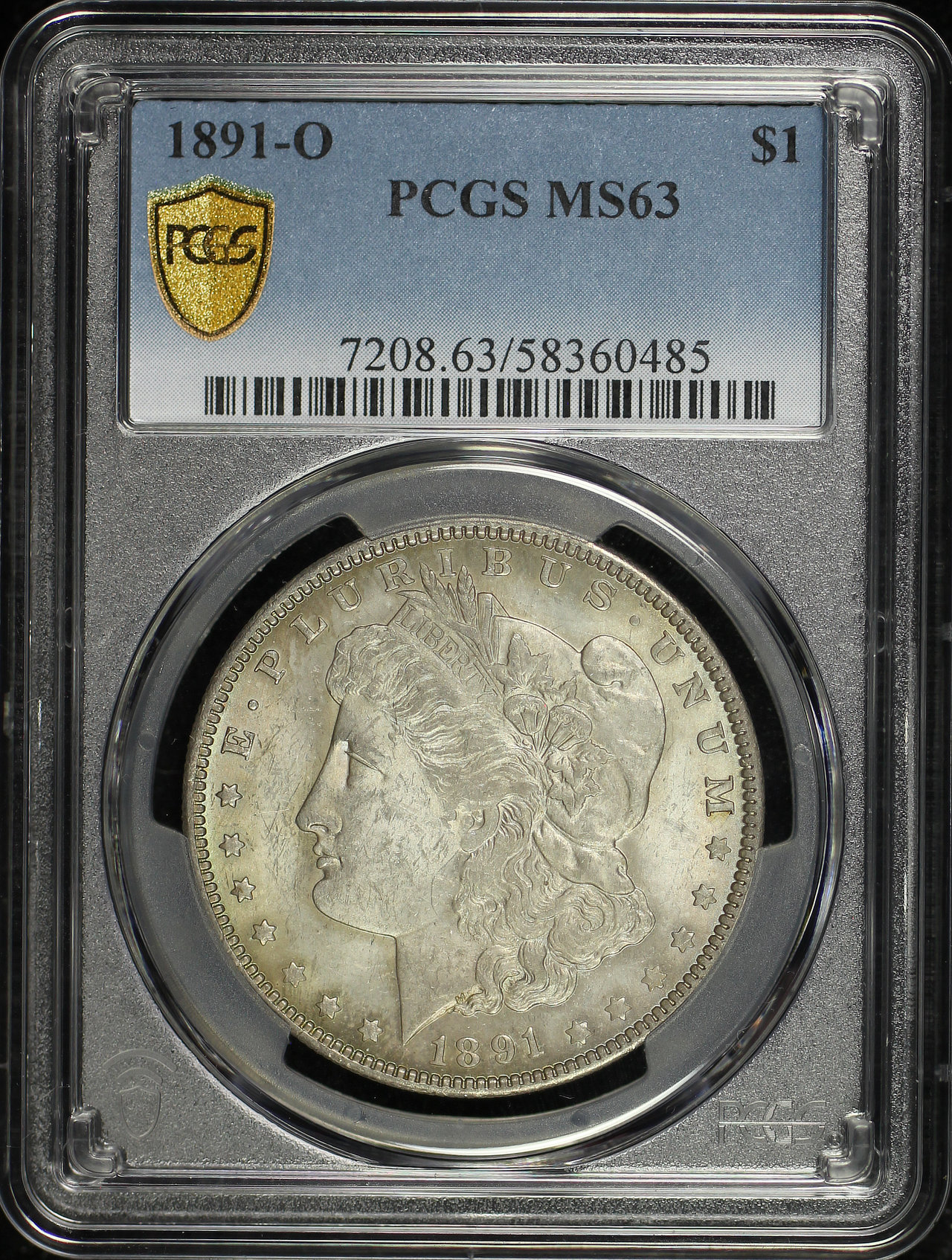 Obverse of this 1891-O Morgan Dollar PCGS MS-63