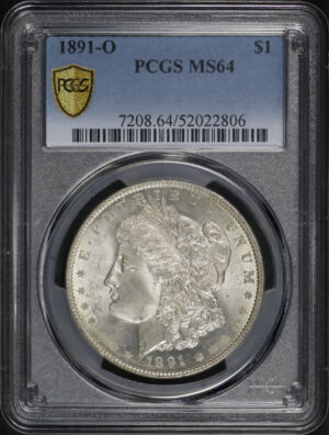 Obverse of this 1891-O Morgan Dollar PCGS MS-64