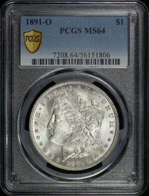 Obverse of this 1891-O Morgan Dollar PCGS MS-64