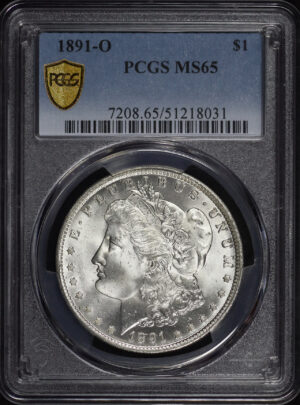 Obverse of this 1891-O Morgan Dollar PCGS MS-65
