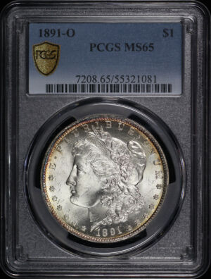 Obverse of this 1891-O Morgan Dollar PCGS MS-65