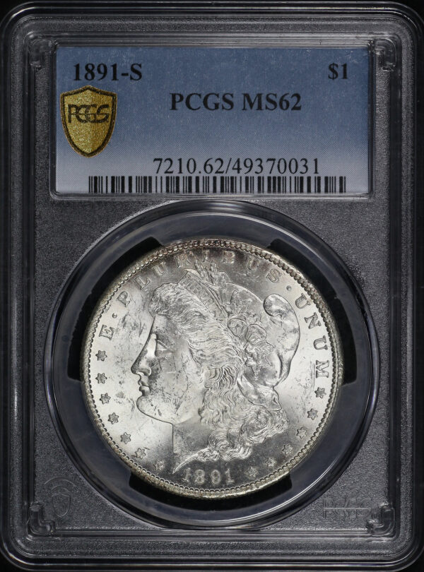 Obverse of this 1891-S Morgan Dollar PCGS MS-62