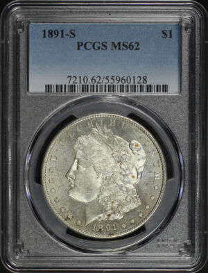 Obverse of this 1891-S Morgan Dollar PCGS MS-62