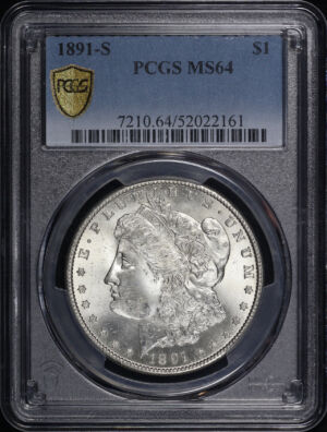 Obverse of this 1891-S Morgan Dollar PCGS MS-64