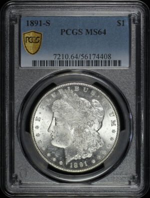 Obverse of this 1891-S Morgan Dollar PCGS MS-64