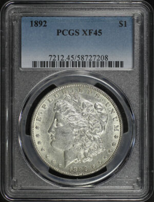 Obverse of this 1892 Morgan Dollar PCGS XF-45