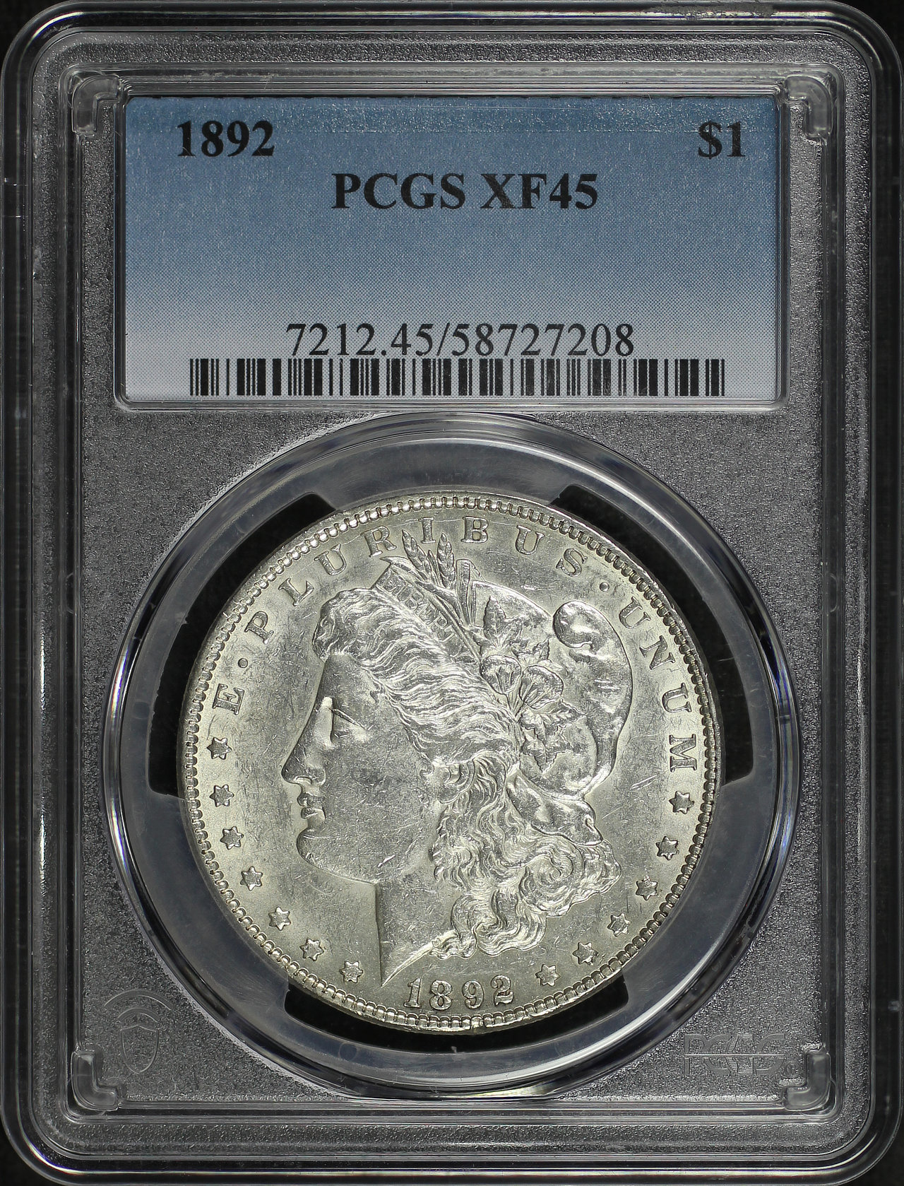 Obverse of this 1892 Morgan Dollar PCGS XF-45