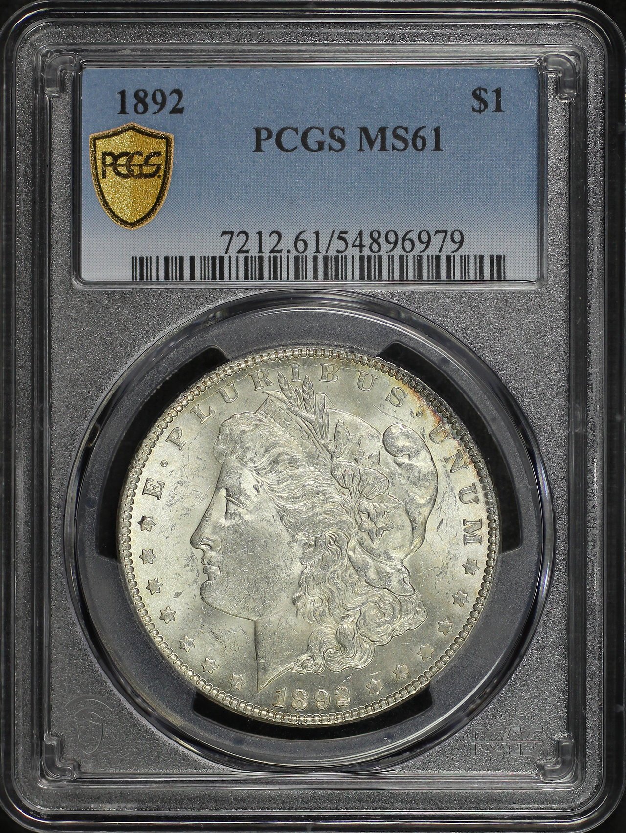 Obverse of this 1892 Morgan Dollar PCGS MS-61